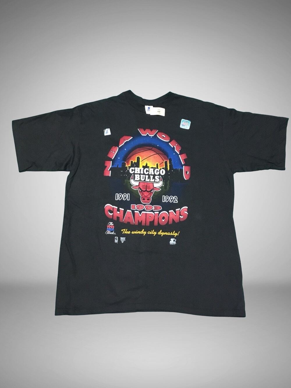 Vintage 90s 1993 Starter Chicago Bulls Champions Basketball Tee NBA XL